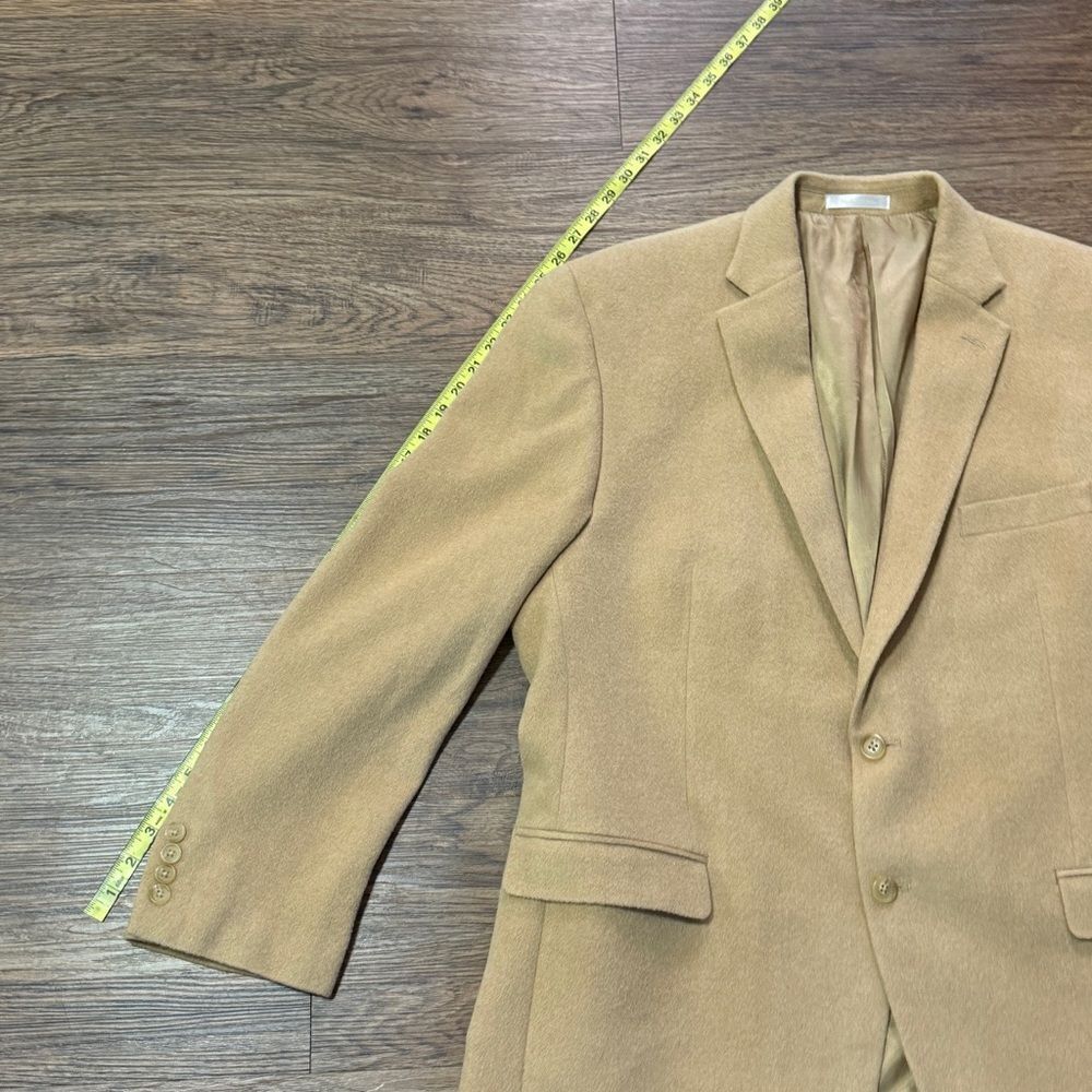 Vintage Lauren Ralph Lauren 100% Camel Hair Men's Tan Blazer Sports Coat 46R - Picture 8 of 11